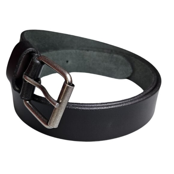 Men's Full Grain American 100% Steer Hide Leather Black Belt 1 1/2" width, USA - Picture 5 of 8